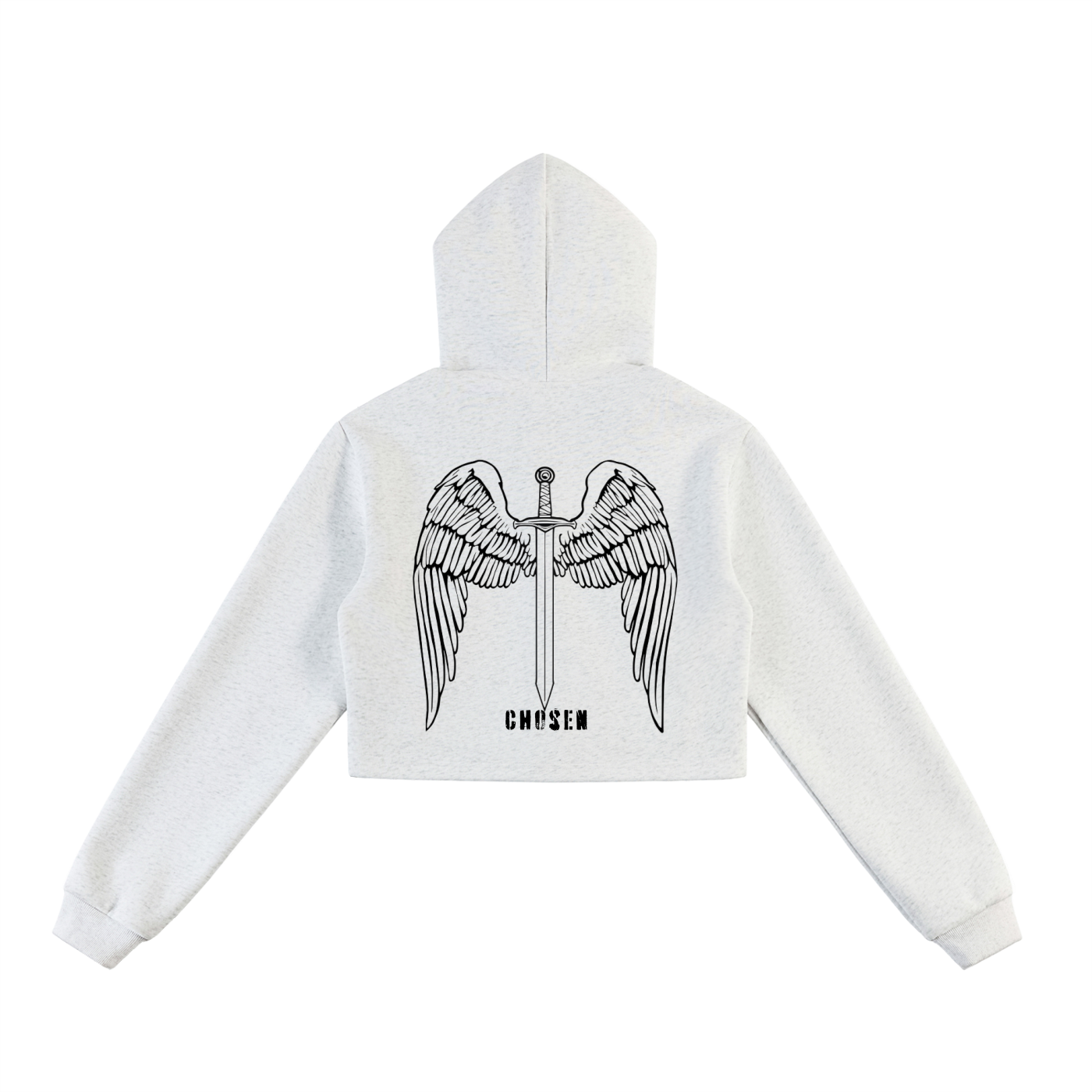 Essential Cropped Zip-Up Hoodie