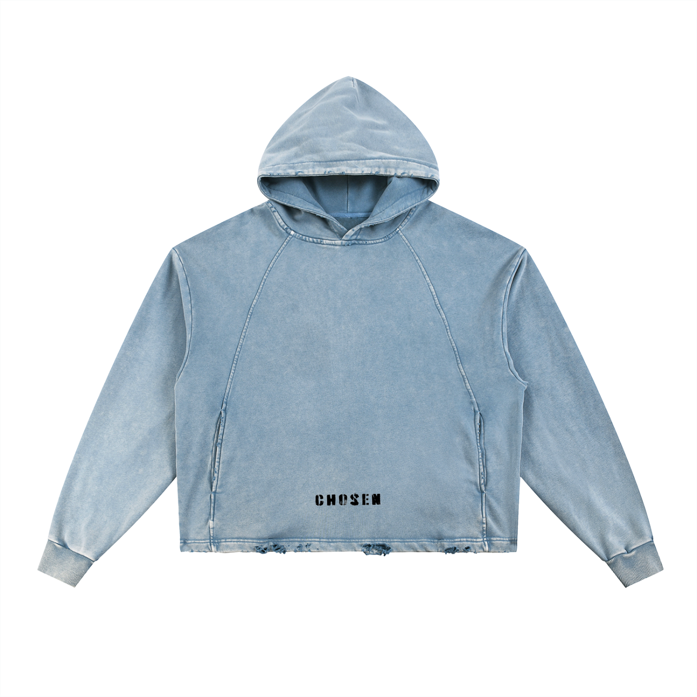 Vintage Washed Frayed-Hem Hoodie (CHOSEN COLLECTION) (LIMITED TIME ONLY)