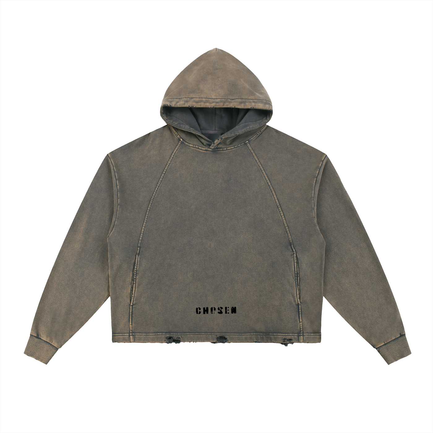 Vintage Washed Frayed-Hem Hoodie (CHOSEN COLLECTION) (LIMITED TIME ONLY)
