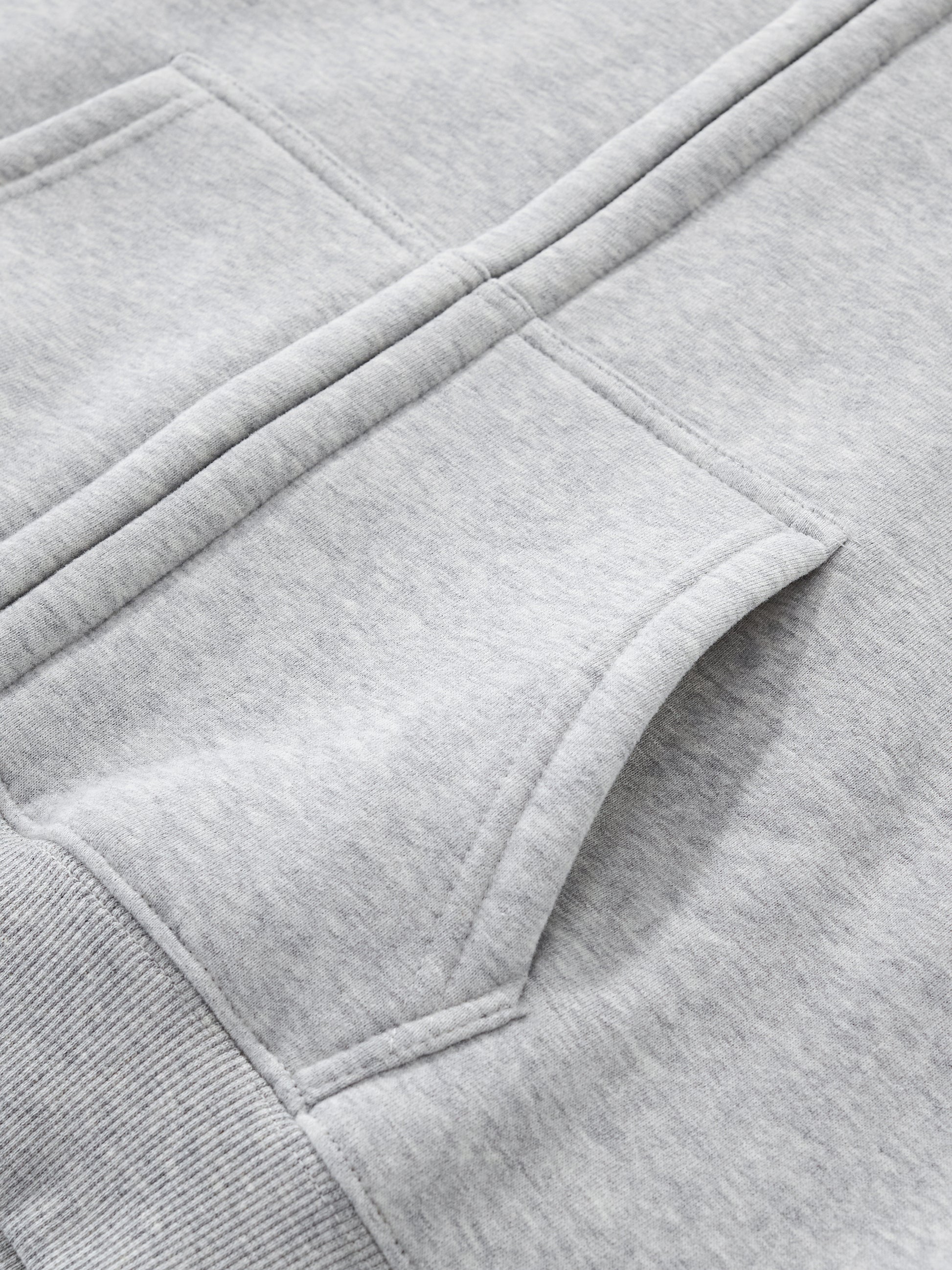 Fleeced Zip-Up Cropped Hoodie